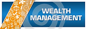 Wealth Management Orange Business Element Blue Left Side