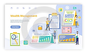 Wealth Management People with Infographics Web