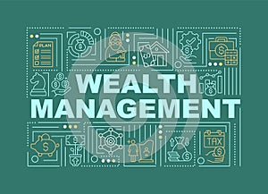 Wealth management word concepts banner