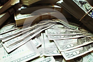 Wealth Stock Photo With Stacks Of Money