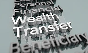 Wealth Transfer Income Redistribution Balance Words 3d Illustration