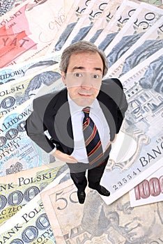 Wealthy Business man standing photo