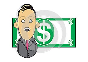 Wealthy businessman illustration