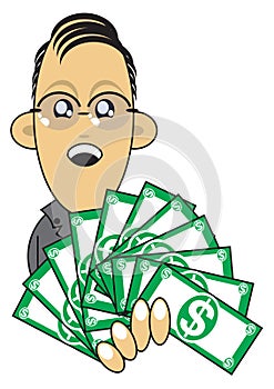 Wealthy businessman illustration photo