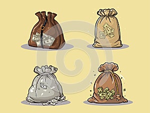 Wealthy Ventures - Illustration of Money Bag