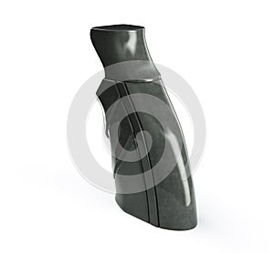 Weapon handle 3d render on a white background, tactical handle for a firearm