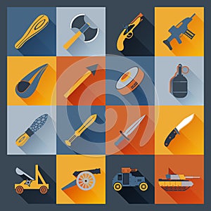 Weapon Icons Flat