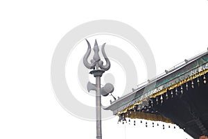 weapon of Lord Shiva - Trident with clear sky background, symbolizes control of mind