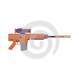 Weapon rifle gun vector military army handgun illustration. War rifle firearm black hunting sniper trigger conflict icon battle.