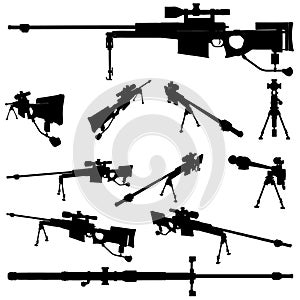 weapon silhouette set