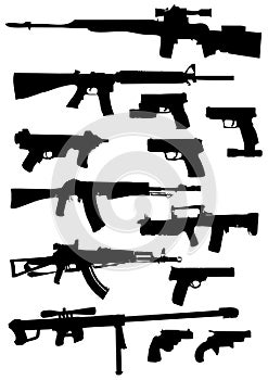 weapon silhouettes photo