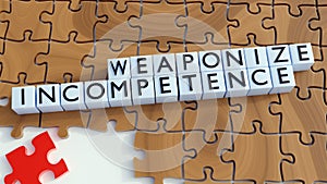 Weaponized incompetence with uncomplete jigsaw pieces photo