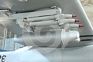 Weaponry on a military aircraft that has been retired