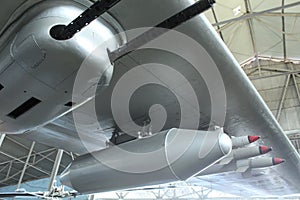 Weaponry on a military aircraft that has been retired