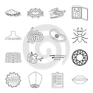 Weapons, hunting, insect and other web icon in outline style.sport, hotel, lighting icons in set collection.