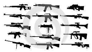 Weapons. Set of rifles photo