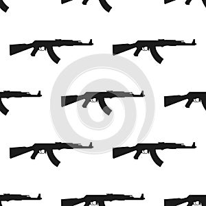 Weapons silhouettes on white. Seamless pattern. Vector EPS10.