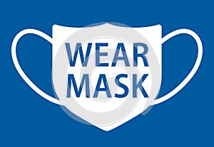 Wear face mask request icon