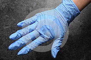 Wear latex gloves stay safe