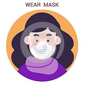 Wear a mask always all the time for prevent corona virus