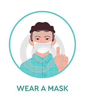 Wear a mask icon