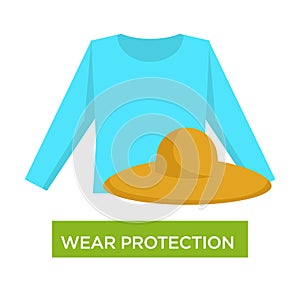 Wear protection from sunburn and sunstroke medical advice photo