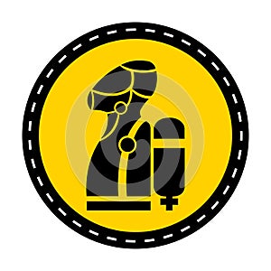 Wear SCBA (Self Contained Breathing Apparatus) Symbol Isolate On White Background,Vector Illustration