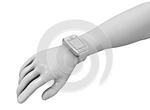 Wearable device on arm photo