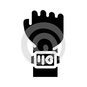 wearable tech enthusiast glyph icon vector illustration photo