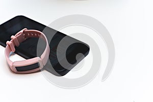 Wearable tech sports tracker to record data and improve health and fitness results when training and exercising