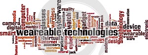 Wearable technologies word cloud