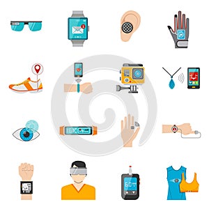 Wearable Technology Icons Set