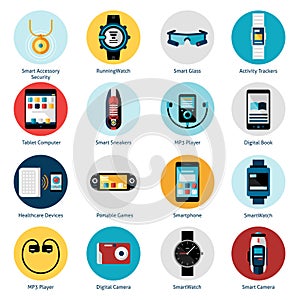 Wearable Technology Icons photo