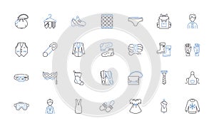 Wearables line icons collection. Fitness, Health, Monitoring, Smartwatch, Sensors, Activity, Tracker vector and linear