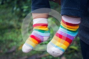 Wearing Colorful Socks