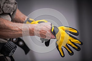 Wearing Safety Gloves photo