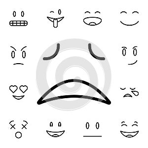 Weary, face flat vector icon in emotions pack