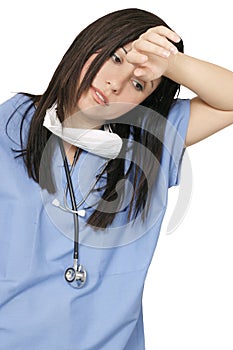 Weary healthcare professiona photo