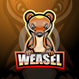 Weasel esport logo mascot design