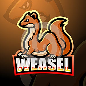 Weasel esport logo mascot design