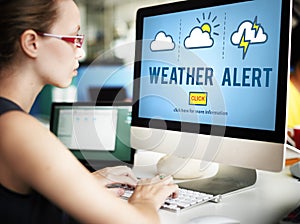 Weather Alert Prediction Forecast News Information Concept