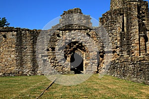 A weather beaten Historic Priory Ruin photo