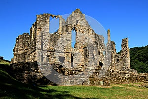 Weather beaten Priory ruins photo