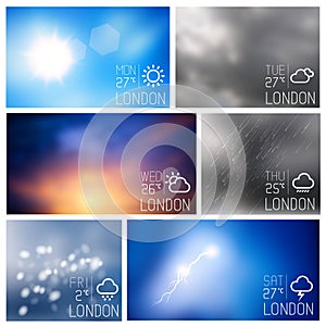 Weather Boxes Vector Set