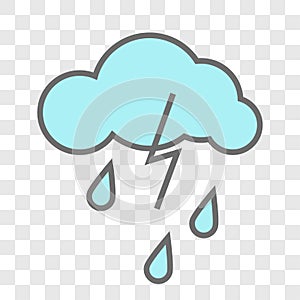 Weather, cloudy, precipitation, rain, thunderstorm, snow, thunderstorm.hail.Weather forecast icon. Eps 10