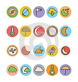 Weather Colored Vector Icons 2