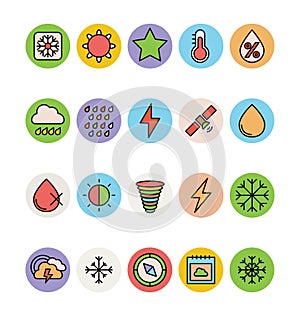 Weather Colored Vector Icons 4