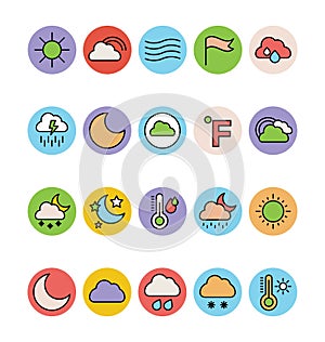 Weather Colored Vector Icons 5