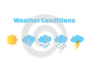 Weather Conditions, illustration vector