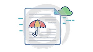 Weather Document Icon: Forecasts & Climate Reports, vector design Generative AI